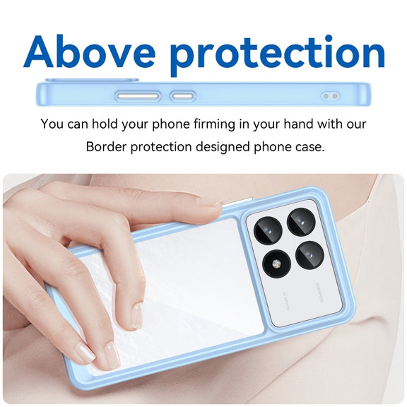 For Xiaomi Redmi K70 Colorful Series Acrylic Hybrid TPU Phone Case(Blue)