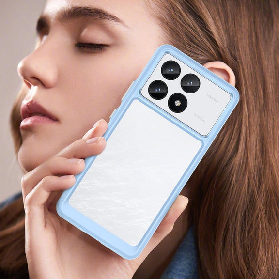 For Xiaomi Redmi K70 Colorful Series Acrylic Hybrid TPU Phone Case(Blue)