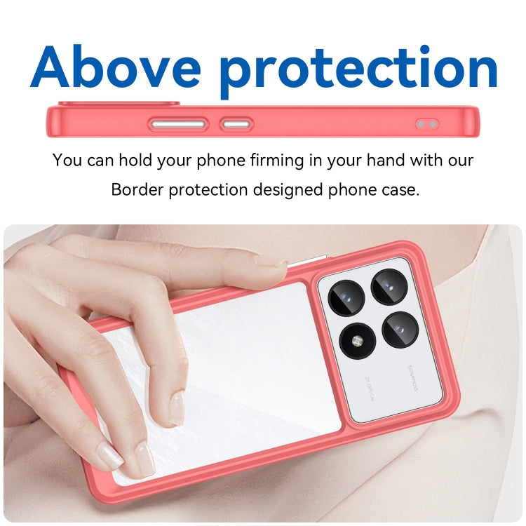 For Xiaomi Redmi K70 Colorful Series Acrylic Hybrid TPU Phone Case(Red)