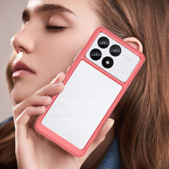 For Xiaomi Redmi K70 Colorful Series Acrylic Hybrid TPU Phone Case(Red)