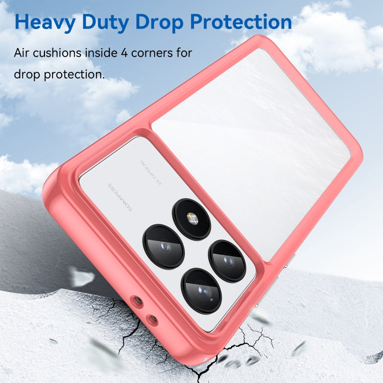 For Xiaomi Redmi K70 Pro Colorful Series Acrylic Hybrid TPU Phone Case(Red)