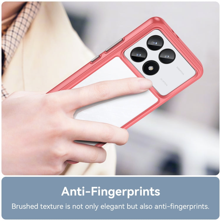 For Xiaomi Redmi K70 Pro Colorful Series Acrylic Hybrid TPU Phone Case(Red)