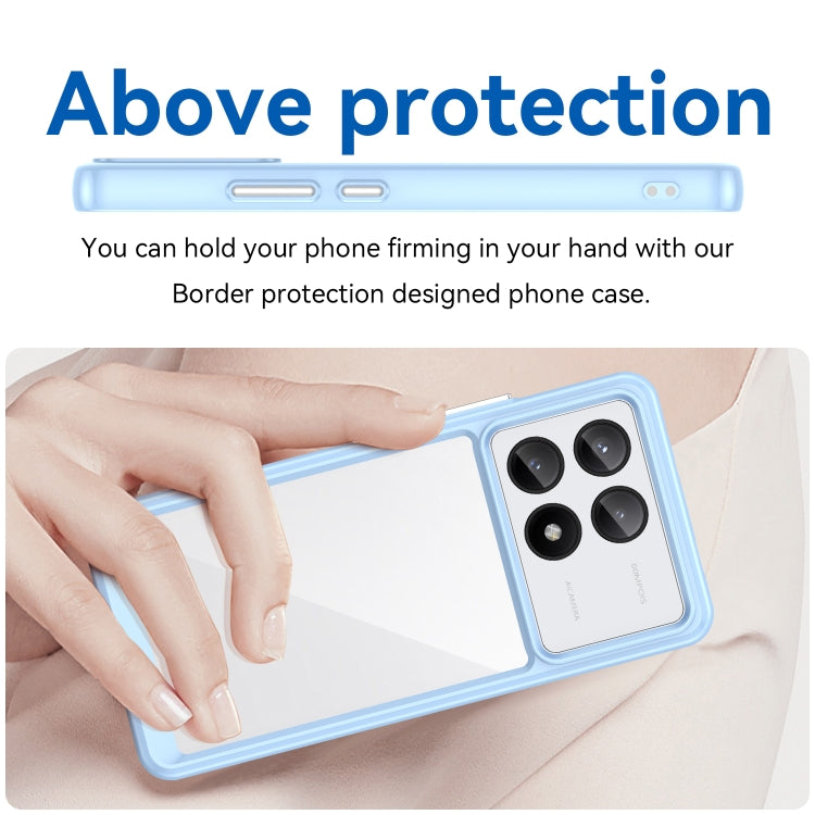 For Xiaomi Redmi K70E Colorful Series Acrylic Hybrid TPU Phone Case(Blue)