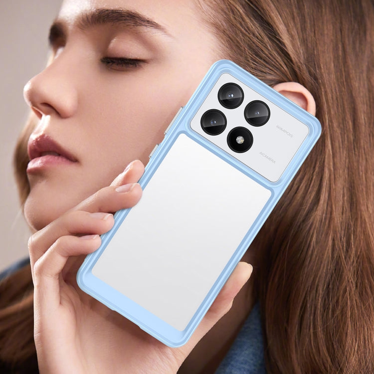 For Xiaomi Redmi K70E Colorful Series Acrylic Hybrid TPU Phone Case(Blue)