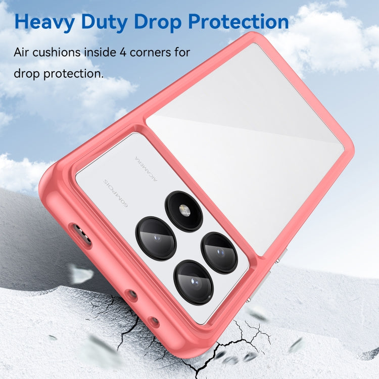 For Xiaomi Redmi K70E Colorful Series Acrylic Hybrid TPU Phone Case(Red)
