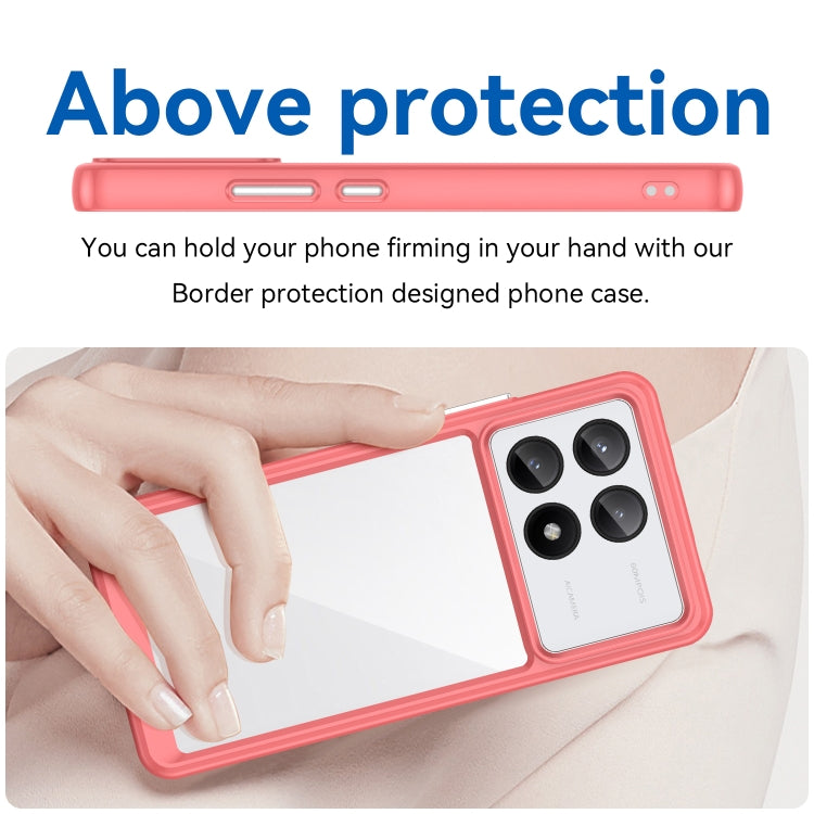 For Xiaomi Redmi K70E Colorful Series Acrylic Hybrid TPU Phone Case(Red)