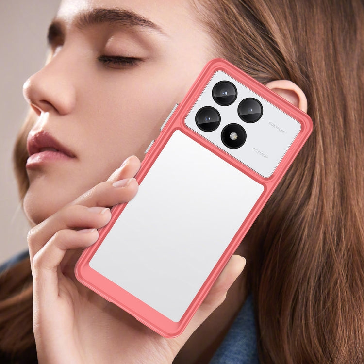 For Xiaomi Redmi K70E Colorful Series Acrylic Hybrid TPU Phone Case(Red)