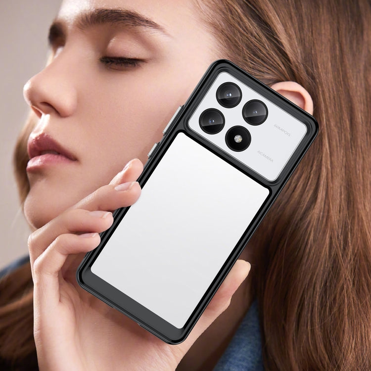 For Xiaomi Redmi K70E Colorful Series Acrylic Hybrid TPU Phone Case(Black)