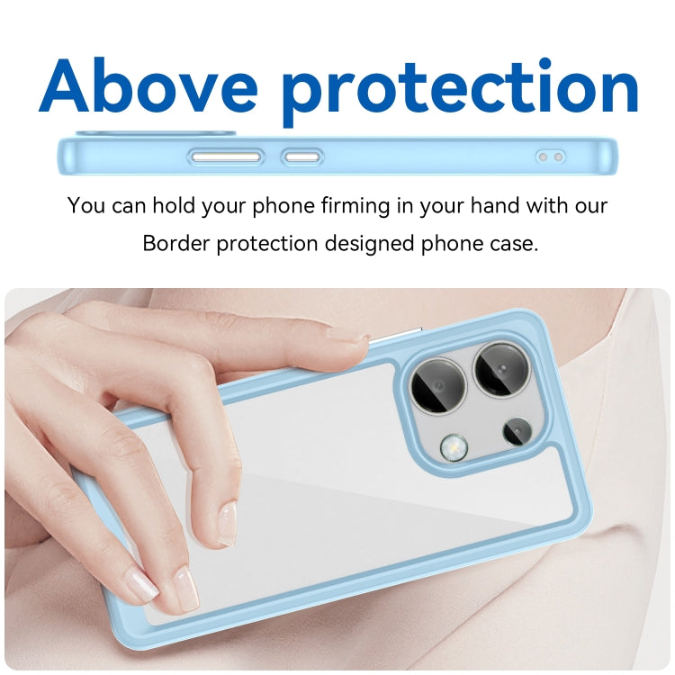 For Xiaomi Redmi Note 13 4G Global Colorful Series Acrylic Hybrid TPU Phone Case(Blue)