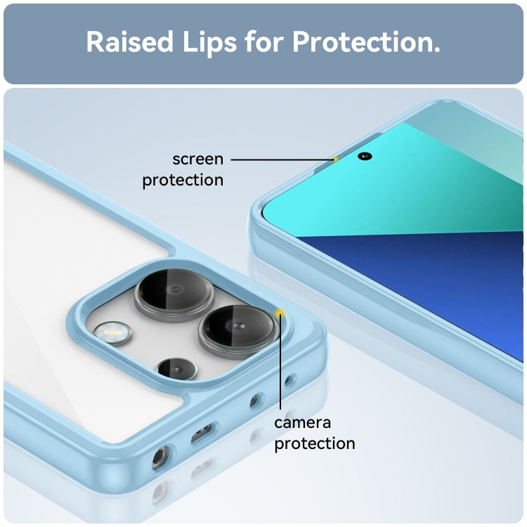 For Xiaomi Redmi Note 13 4G Global Colorful Series Acrylic Hybrid TPU Phone Case(Blue)