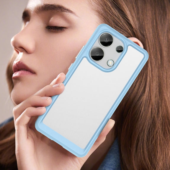 For Xiaomi Redmi Note 13 4G Global Colorful Series Acrylic Hybrid TPU Phone Case(Blue)