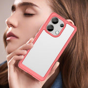 For Xiaomi Redmi Note 13 4G Global Colorful Series Acrylic Hybrid TPU Phone Case(Red)