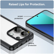 For Xiaomi Redmi Note 13 4G Global Colorful Series Acrylic Hybrid TPU Phone Case(Black)