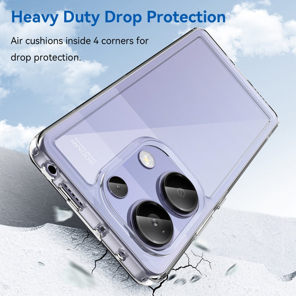 For Redmi Note 13 Pro 4G Global Colorful Series Acrylic Hybrid TPU Phone Case(Transparent)
