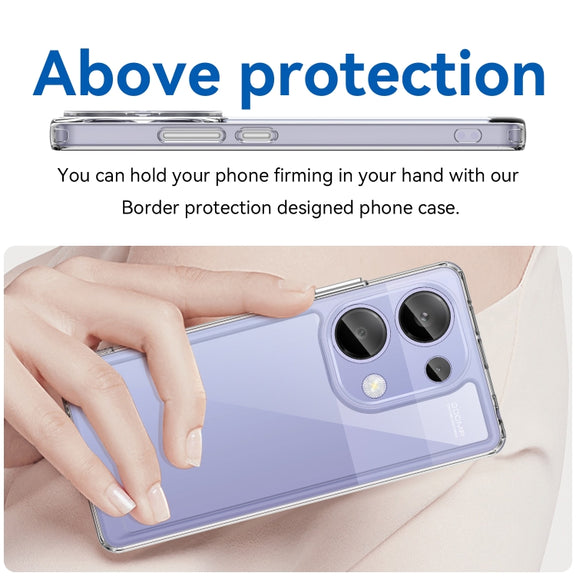 For Redmi Note 13 Pro 4G Global Colorful Series Acrylic Hybrid TPU Phone Case(Transparent)
