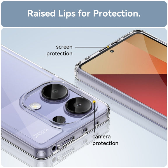For Redmi Note 13 Pro 4G Global Colorful Series Acrylic Hybrid TPU Phone Case(Transparent)