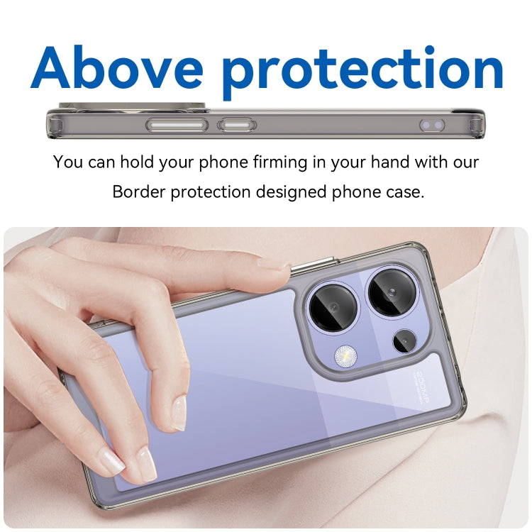 For Redmi Note 13 Pro 4G Global Colorful Series Acrylic Hybrid TPU Phone Case(Transparent Grey)
