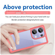 For Redmi Note 13 Pro 4G Global Colorful Series Acrylic Hybrid TPU Phone Case(Red)