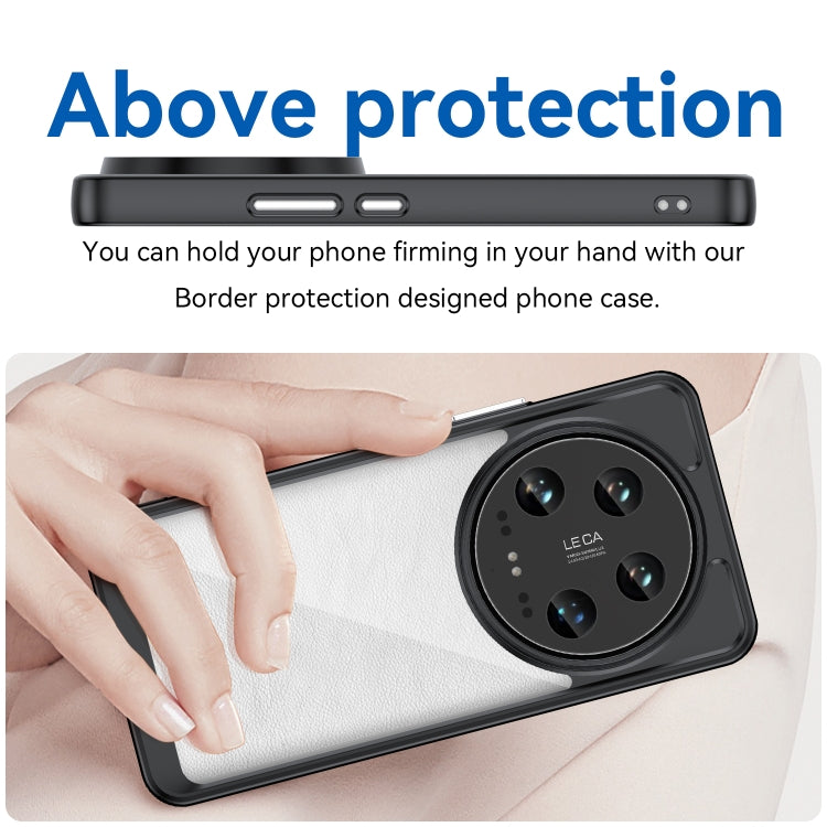 For Xiaomi 14 Ultra Colorful Series Acrylic Hybrid TPU Phone Case(Black)