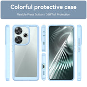 For Xiaomi Redmi Turbo 3 Colorful Series Acrylic Hybrid TPU Phone Case(Blue)