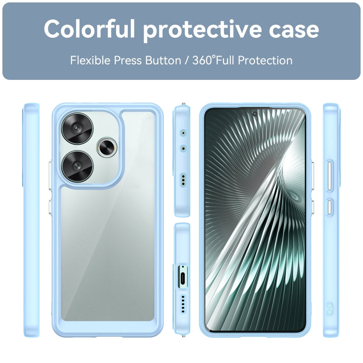 For Xiaomi Redmi Turbo 3 Colorful Series Acrylic Hybrid TPU Phone Case(Blue)