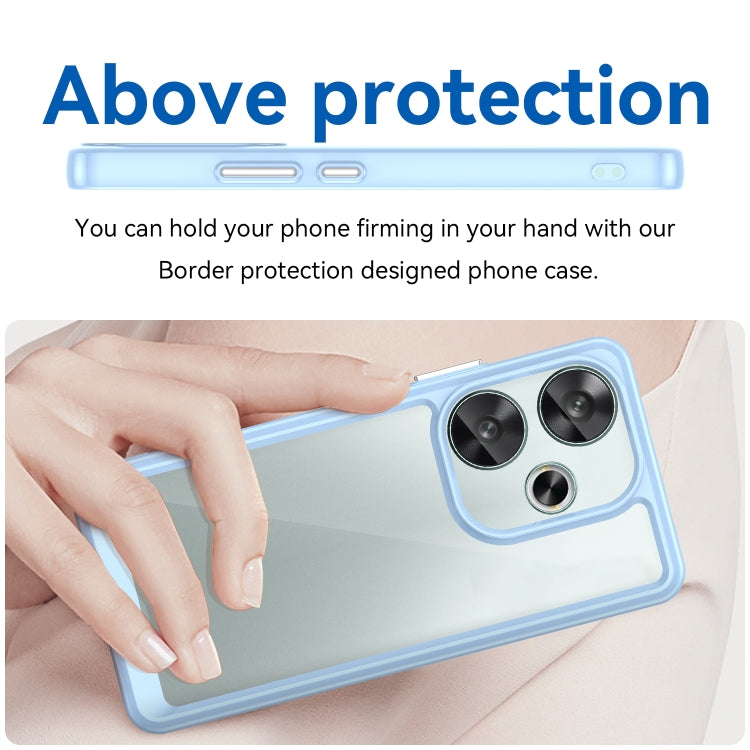 For Xiaomi Redmi Turbo 3 Colorful Series Acrylic Hybrid TPU Phone Case(Blue)