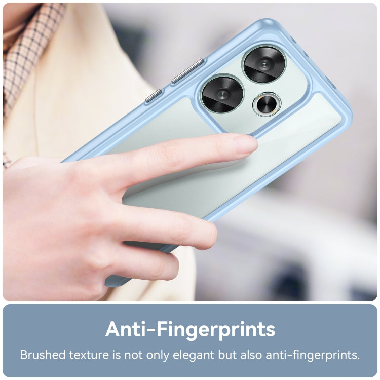 For Xiaomi Redmi Turbo 3 Colorful Series Acrylic Hybrid TPU Phone Case(Blue)