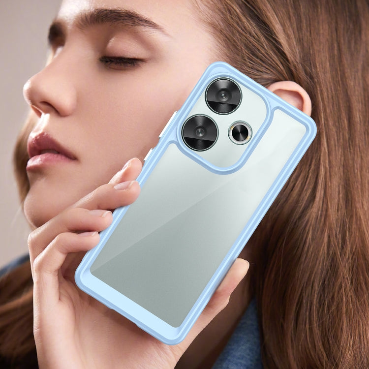 For Xiaomi Redmi Turbo 3 Colorful Series Acrylic Hybrid TPU Phone Case(Blue)