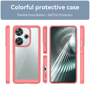 For Xiaomi Redmi Turbo 3 Colorful Series Acrylic Hybrid TPU Phone Case(Red)