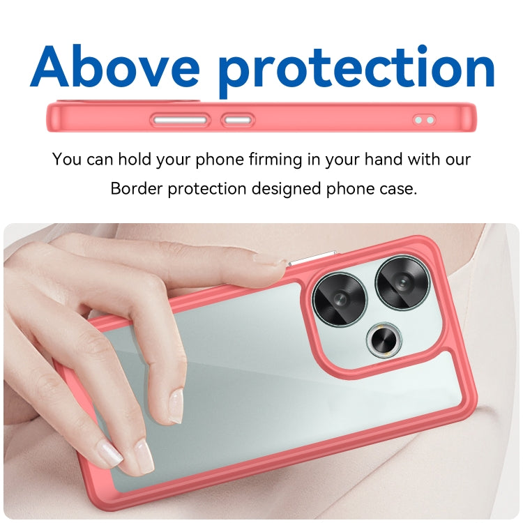 For Xiaomi Redmi Turbo 3 Colorful Series Acrylic Hybrid TPU Phone Case(Red)