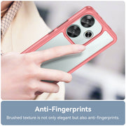 For Xiaomi Redmi Turbo 3 Colorful Series Acrylic Hybrid TPU Phone Case(Red)