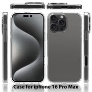 For iPhone 16 Pro Max Scratchproof Acrylic TPU Phone Case(Transparent)