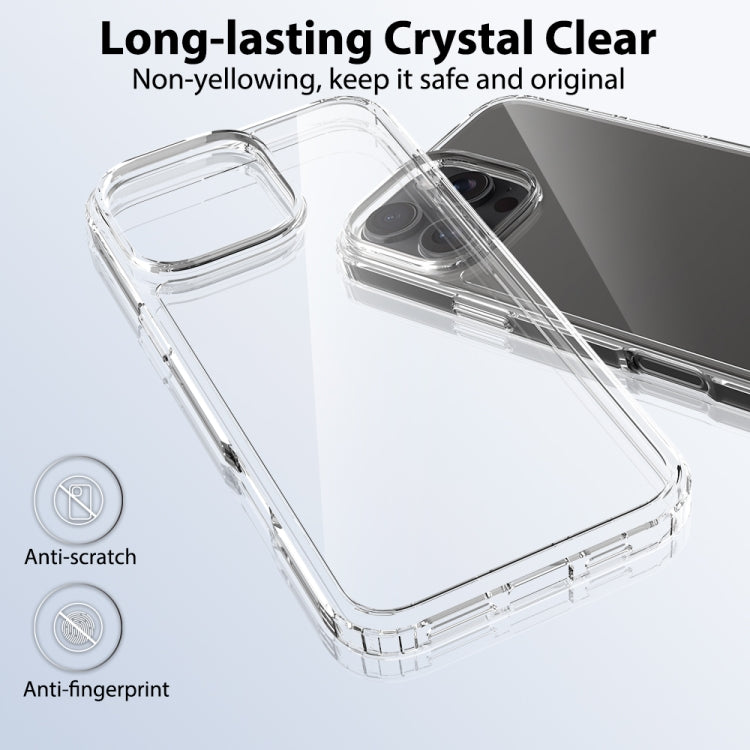 For iPhone 16 Pro Max Scratchproof Acrylic TPU Phone Case(Transparent)