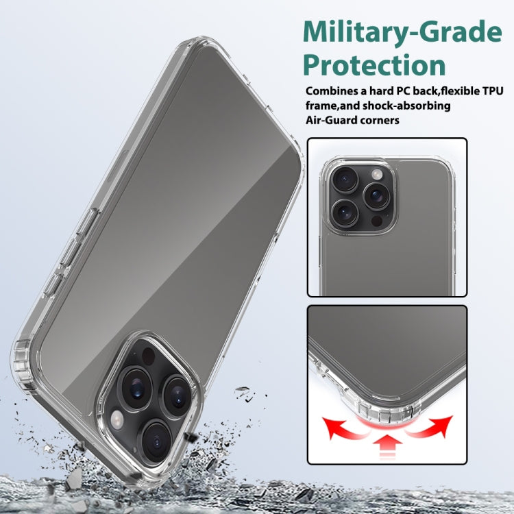 For iPhone 16 Pro Max Scratchproof Acrylic TPU Phone Case(Transparent)