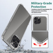 For iPhone 16 Pro Max Scratchproof Acrylic TPU Phone Case(Transparent)