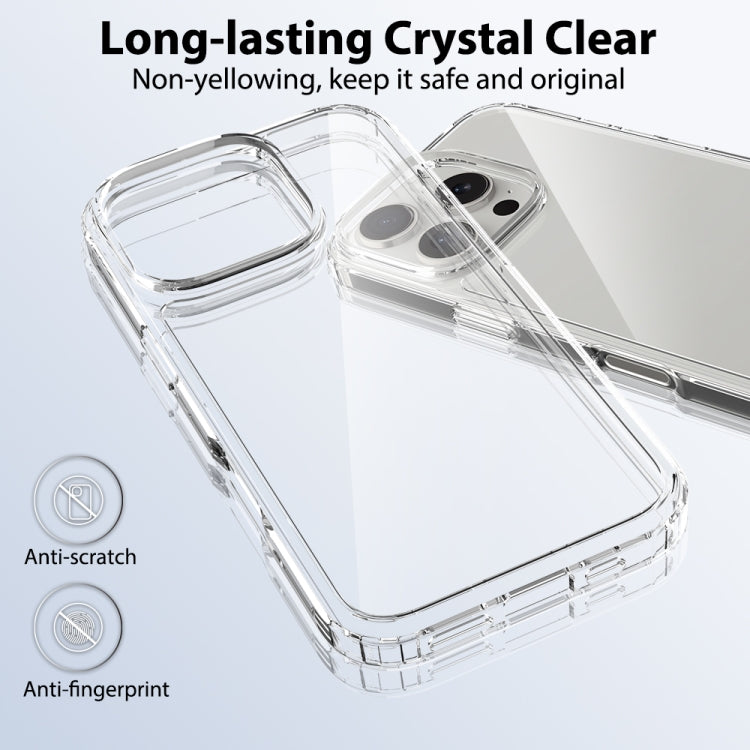 For iPhone 16 Pro Scratchproof Acrylic TPU Phone Case(Transparent)