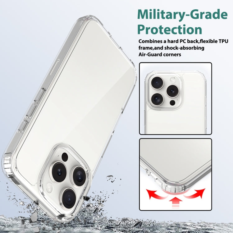 For iPhone 16 Pro Scratchproof Acrylic TPU Phone Case(Transparent)