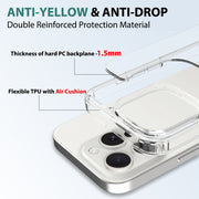 For iPhone 16 Pro Scratchproof Acrylic TPU Phone Case(Transparent)