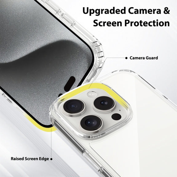 For iPhone 16 Pro Scratchproof Acrylic TPU Phone Case(Transparent)