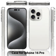 For iPhone 16 Pro Scratchproof Acrylic TPU Phone Case(Black)