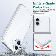 For iPhone 16 Scratchproof Acrylic TPU Phone Case(Transparent)