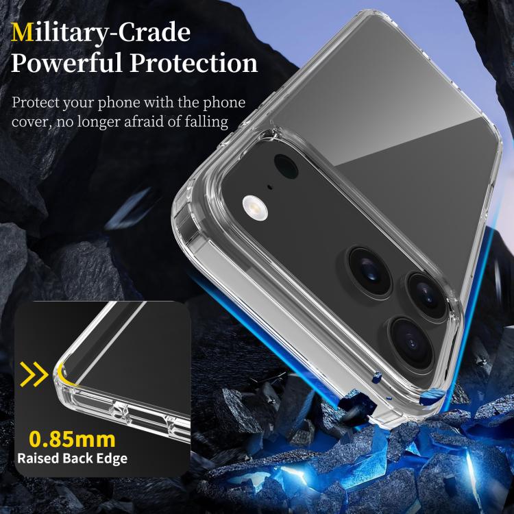 For iPhone 17 Pro Max Scratchproof Acrylic TPU Phone Case(Transparent)