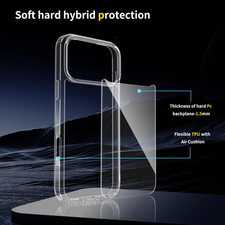 For iPhone 17 Pro Max Scratchproof Acrylic TPU Phone Case(Transparent)