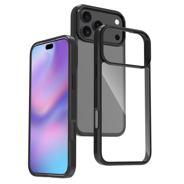 For iPhone 17 Pro Max Scratchproof Acrylic TPU Phone Case(Black)