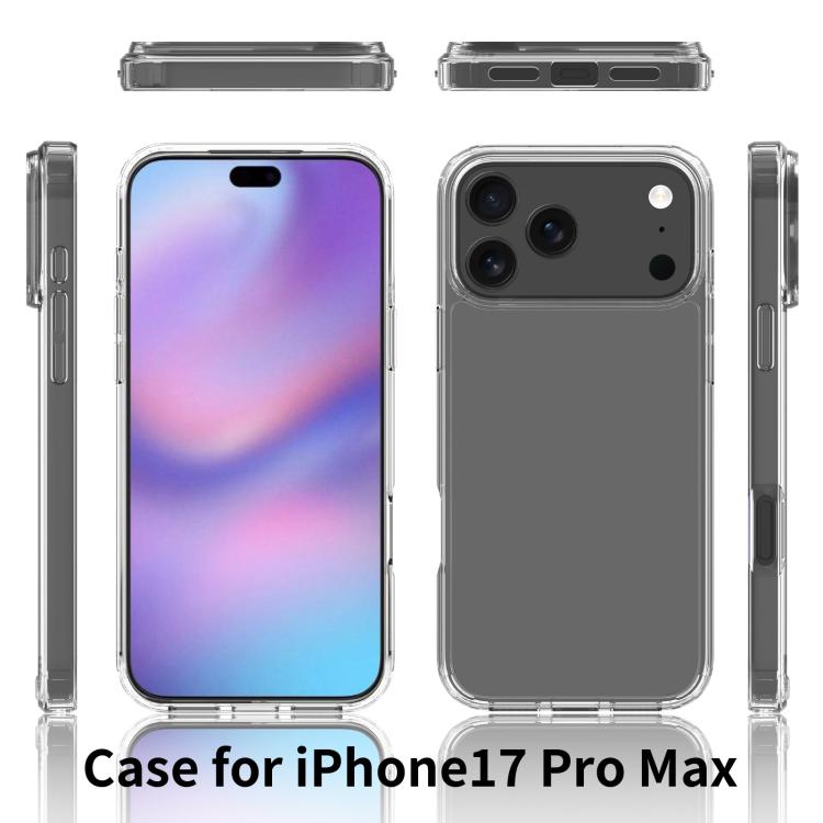 For iPhone 17 Pro Max Scratchproof Acrylic TPU Phone Case(Black)