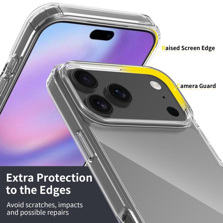 For iPhone 17 Pro Max Scratchproof Acrylic TPU Phone Case(Black)