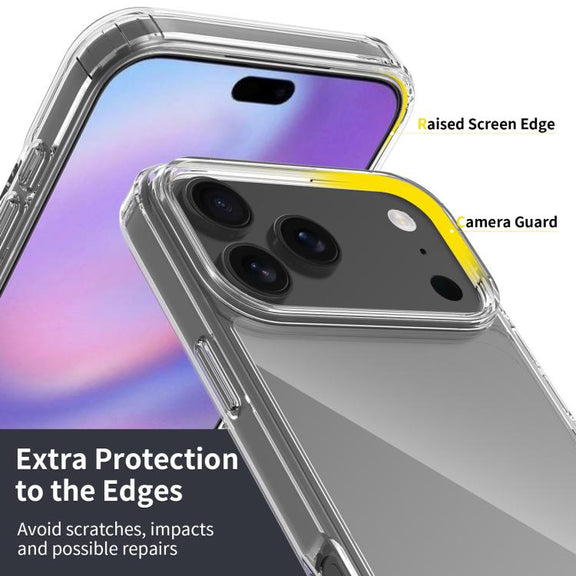 For iPhone 17 Pro Max Scratchproof Acrylic TPU Phone Case(Black)