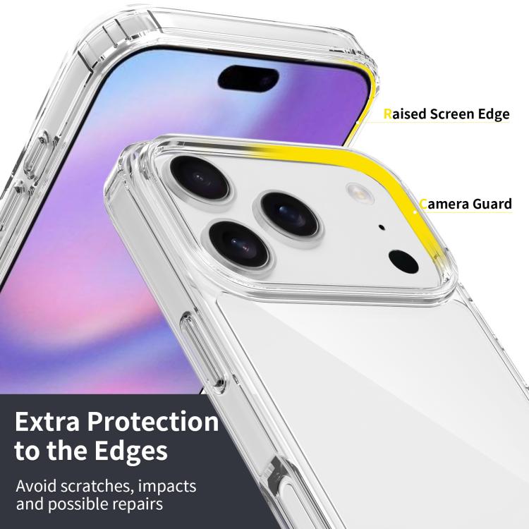 For iPhone 17 Pro Scratchproof Acrylic TPU Phone Case(Black)