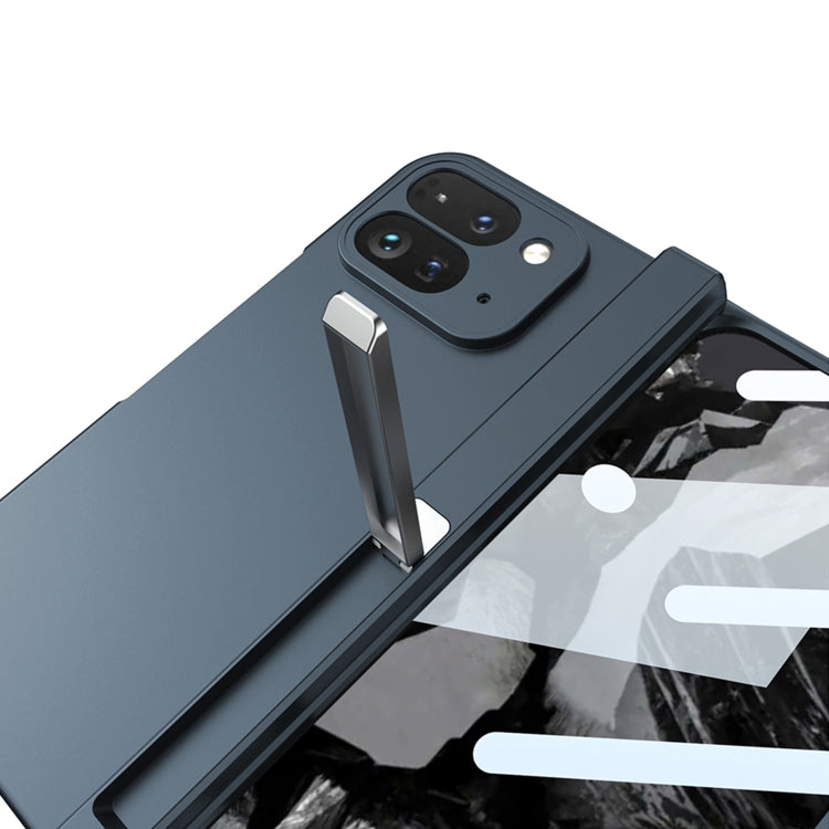 For Google Pixel 9 Pro Fold GKK Integrated Fold Hinge Full Coverage Phone Case with Holder(White)