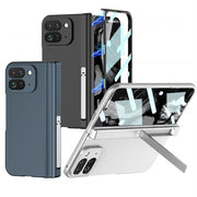 For Google Pixel 9 Pro Fold GKK Integrated Fold Hinge Full Coverage Phone Case with Holder(Blue)